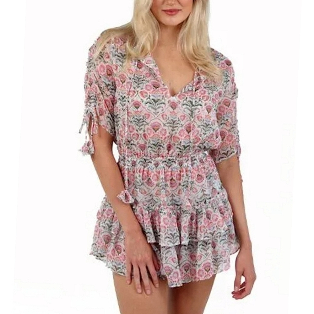 MISA Los Angeles Becca Dress in Sumerset Stencil Medium Becca Mini Dress